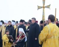 Предстоятель УПЦ очолив подячний молебень на Володимирській гірці
